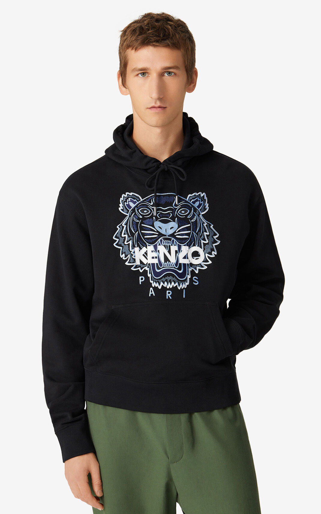 Kenzo Tiger Moška Puloverji S Kapuco Črna SI-9143106